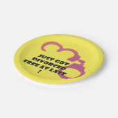 Eindelijk Funny Divorce gratis Papieren Bordje (Gekanteld)