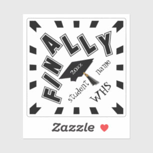 EINDELIJK! Gefeliciteerd met het Afstudeerder! Sticker