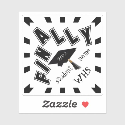 EINDELIJK! Gefeliciteerd met het Afstudeerder! Sticker (Vel)