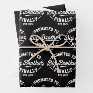 Eindelijk gepromoveerd tot grote broer 2026 Baby a Inpakpapier Vel