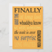 Eindelijk getrouwd Grappige uitnodiging na de brui (Voorkant)