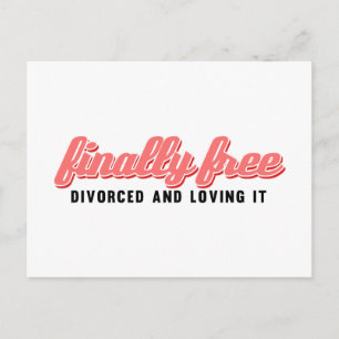 Eindelijk gratis Funny Divorce Briefkaart