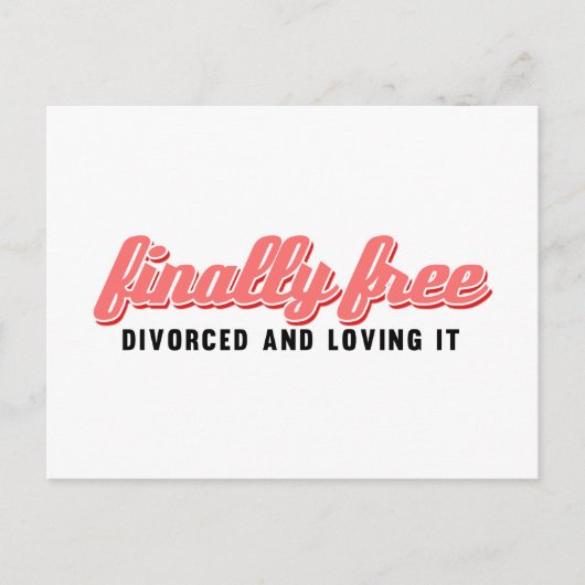 Eindelijk gratis Funny Divorce Briefkaart (Voorkant)