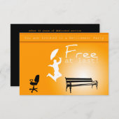 Eindelijk gratis! Uitnodiging van de aftredingspar (Voorkant / Achterkant)