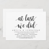 Eindelijk hebben we dat gedaan, een weddenschap me kaart (Voorkant / Achterkant)