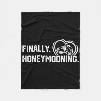 Eindelijk Honeymooning T-shirt Schattige Honeymoon Fleece Deken