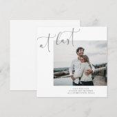 Eindelijk kalligrafie foto save the date (Voorkant / Achterkant)