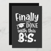 Eindelijk klaar met deze BS Funny afstuderen 2025 Aankondiging (Voorkant / Achterkant)