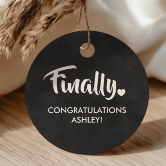 Eindelijk Labels, Afstudeercadeau Label, Gefelicit Bedankjes Labels