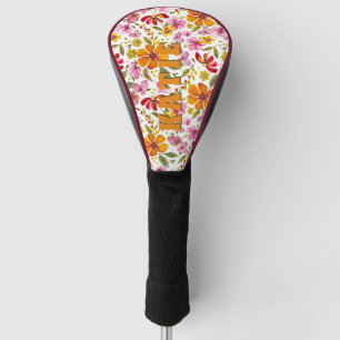 Eindelijk Lente Bloemige Aangepaste Naam Golfheadcover
