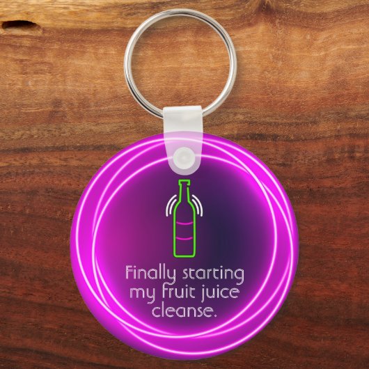 Eindelijk Mijn vruchtensap reinigen Sleutelhanger (Voorkant)