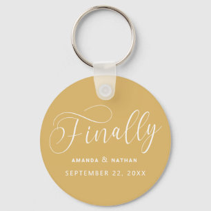 Eindelijk Minimalistisch huwelijk sparen de datum Sleutelhanger