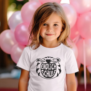 Eindelijk school schoolkind 1e klas inschrijving t-shirt