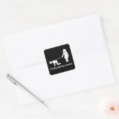 Eindelijk trouwen vierkante sticker (Envelop)