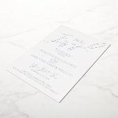 Eindelijk verloofd met scriptfotoverlovingsfeest folie uitnodiging (Gedraaid)