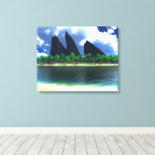 eindeloos blauw (2014) canvas afdruk (Insitu (Houten vloer))