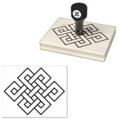 Eindeloos Knot Auspicious Symbool Rubberstempel
