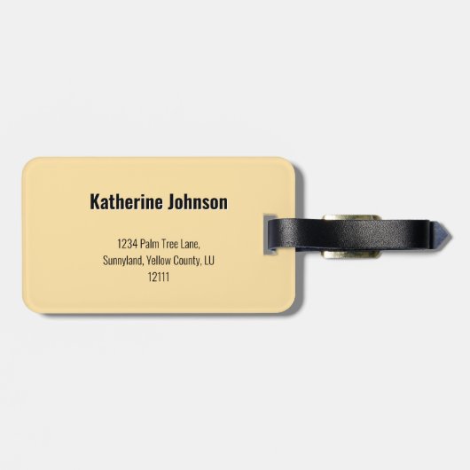 Eindeloos Retro Zomerzonsondergang ontwerp Bagagelabel (Achterkant horizontaal)