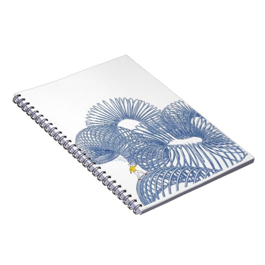 Eindeloos Slinky Coil Walk Minimalistisch Notitieb Notitieboek (Rechterzijde)