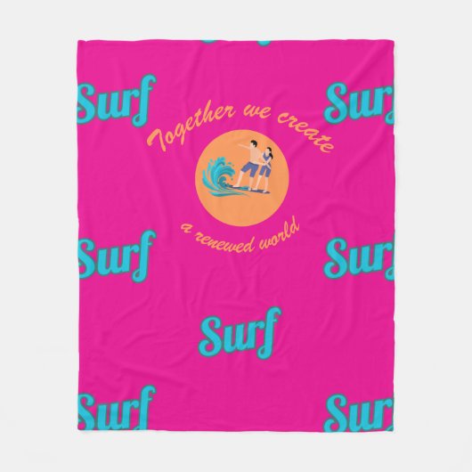 Eindeloos Surf Fleece Deken (Voorkant)