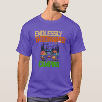 Eindeloos vermaakt door Camping vintage T-shirt