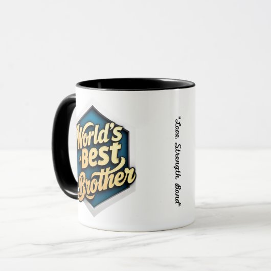 "Eindeloze broederlijke steun" Mok (Voorkant links)