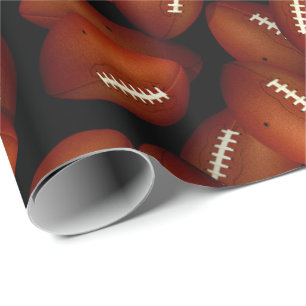 Eindeloze footballs patroon herfst sport cadeaupapier