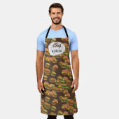 Eindeloze Hamburgers Mannen Schort (Gedragen)