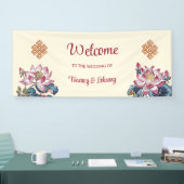 Eindeloze knoop Tibetaanse bruiloft Spandoek (Beurs)