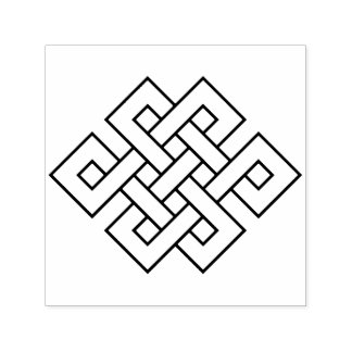 Eindeloze Knoop Voorspoedig Symbool Zelfinktende Stempel
