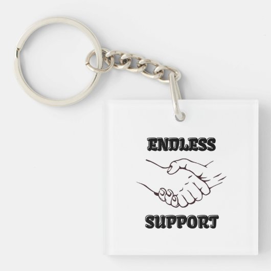 Eindeloze ondersteuning – handdruk symbool van een sleutelhanger (Voorkant)