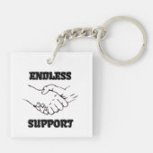 Eindeloze ondersteuning – handdruk symbool van een sleutelhanger (Achterkant)