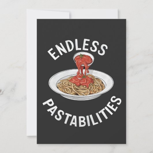 Eindeloze Pastabilities Grappige Pasta Spaghetti L Kaart (Voorkant)
