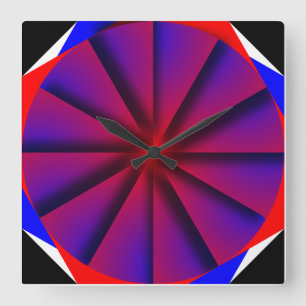 Eindeloze Pinwheels door Kenneth Yoncich Vierkante Klok