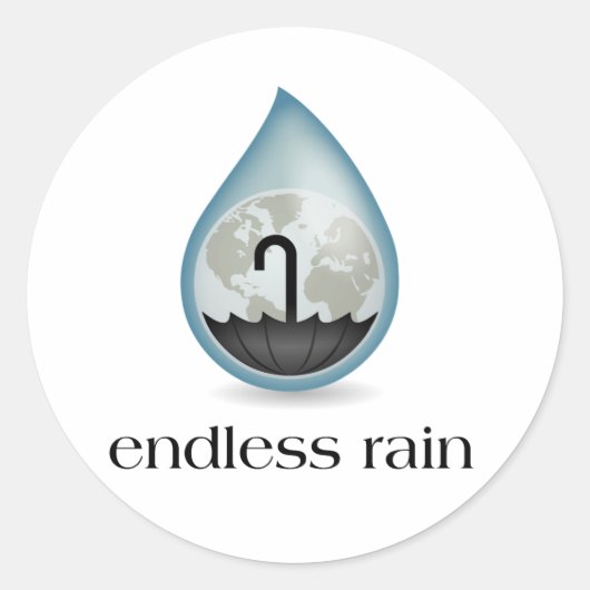 Eindeloze regen Sticker (Voorkant)