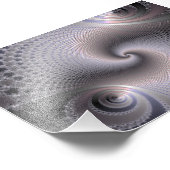 eindeloze spiralen - fractale kunst foto afdruk (Hoek)