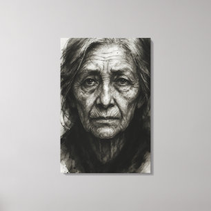 Eindeloze stilte - Rimpelende Waarheid Canvas Prin Afdruk