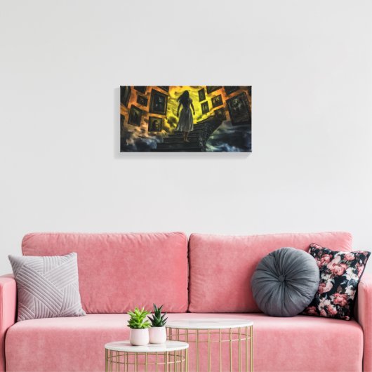 Eindeloze trap van geheugen Uitgerekt Canvas Print (Insitu (Woonkamer))