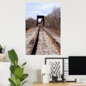 Eindeloze treinstracks poster (Thuiskantoor)