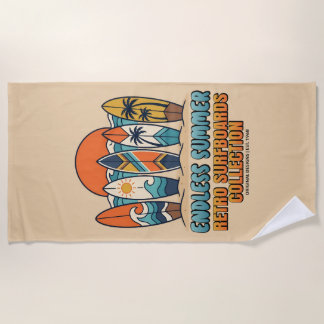 Eindeloze Zomer Retro Surfplanken Strand Strandlaken