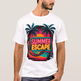 Eindeloze zomerontsnapping - Retro Sunset Adventur T-shirt
