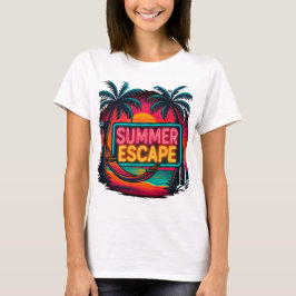 Eindeloze zomerontsnapping - Retro Sunset Adventur T-shirt