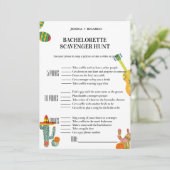 Eindfeest Bachelorette zoektocht spel Kaart (Staand voorkant)