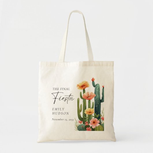 Eindfeest Cactus Afscheidscadeau Damesfeest Tote Bag (Voorkant)