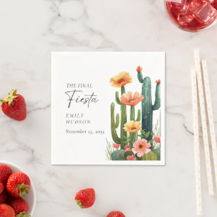 Eindfeest Cactus Afscheidspartij Servet