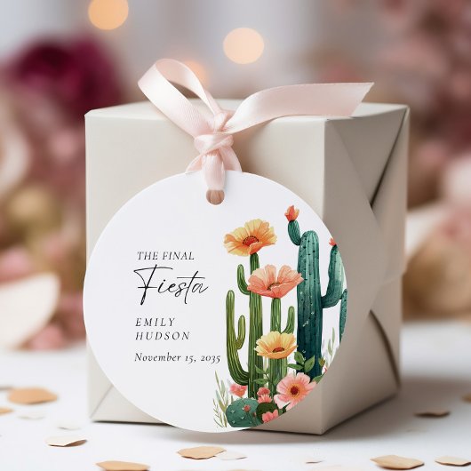Eindfeest Cactus Bachelorette Bruiloftsfeest Bedankjes Labels