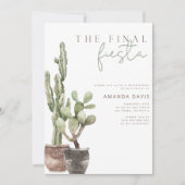 Eindfeest, Mexicaans, Cactus vrijgezellenfeest I Kaart (Voorkant)