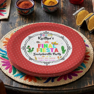 Eindfeest Mexicaanse vrijgezellenfeest voor dames Papieren Bordje