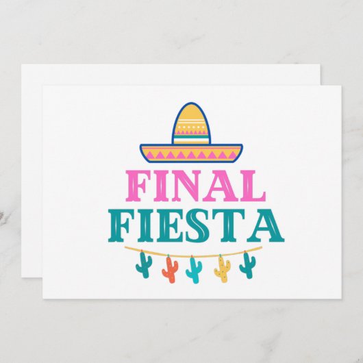 Eindfeest Sombrero Notitiekaarten (Voorkant / Achterkant)