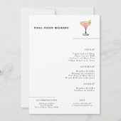 Eindfeest vrijgezellenweekend uitnodiging (Achterkant)